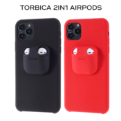 Ovitek z torbico airpods 2in1 za Apple iPhone 11 Pro, Teracell, črna