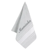 Frotirna brisača z mozaikom z imenom MAME - Brisača - 50x100 cm - svetlo siva
