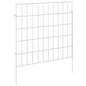Vidaxl Ograja za vrt z žeblji 12 szt. 55 x 50 cm Mesh Pocinkano jeklo