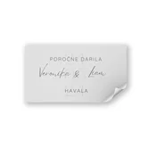 Personal Nalepka za zahvalna darila - Elegant Izberite količino: 41 kos in več
