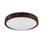 LED stropna svetilka OAK SLIM, 36 W, 230 V, 4000 K, premer 37 cm, hrast/temno rjava