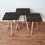 HANAH HOME Set 3 stocica 3Shp154 Black
