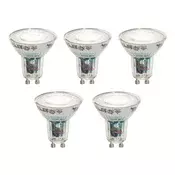 Komplet 5 pametnih GU10 50mm LED žarnic prozornih 4,8W 400 lm 1800-6500K