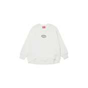 Otroški pulover z bombažem Diesel SKIPRYS SWEAT-SHIRT bela barva, J02621