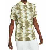 Muški teniski polo Nike Print Slim-Fit Polo - medium olive/lemon chiffon