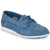 Timberland za moške. TB0A42X7EP31 Grafton Bay modri usnjeni čevlji z vezalkami (41), Modra, Ravna stran, Čipke, Priložnostno,