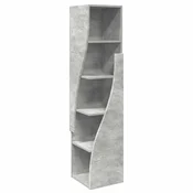 Vidaxl Kotna omarica Betonsko siva 32x32x140cm Konstruiran les