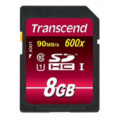 Transcend Pomnilniška kartica 8 GB SDHC (Class 10) UHS-I 600x (Ultimate) MLC