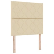 vidaXL vidaXL Postelja z vzmetnico z vzmetnico krema 90 x 200 cm blago, (5000128107)