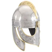 Antikna replika kacige Beowulf za LARP srebrna celicna
