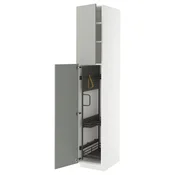 METOD Visoki element-ostava, bela/Havstorp svetlosiva, 40x60x220 cm