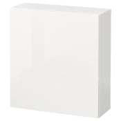 BESTA Kombinacija zidnih ormarica, bela/Selsviken v. sjaj bela, 60x22x64 cm