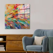 Wallity Dekorativna slika na kaljenom staklu, 70x70cm, Šarena