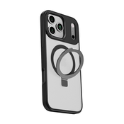 INF Črn magnetni ovitek, združljiv z iPhone 12 Pro/12 z nevidnim stojalom, (5000080740)