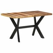 vidaXL Jedilna miza 140x70x75 cm trden les s finišem iz palisandra