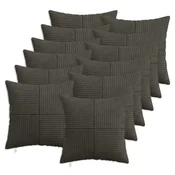 vidaXL Prevleka za blazino 12 pcs ALMELO Antracit 50 x 50 cm korduroy