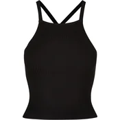 Urban Classics Top z naramnicami, črna