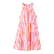 MANGO KIDS Obleka JUICY oranžna/svetlo roza/bela