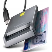 AXAGON CRE-SM3TC, USB-C čitalnik kontaknih kartic Smart card (eObčanka), kabel 1,2m