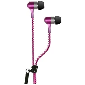 IRRADIO Slušalice, stereo sa rajfešlusom, 3.5 mm, pink - JERSEY ZIP P