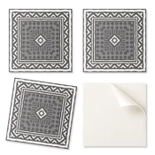 shumee Komplet samolepilnih ploščic z geometrijskim vzorcem in okvirji 9x30x30 cm