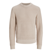 JACK & JONES Muški džemper 12266406, Bež