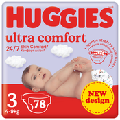 HUGGIES® Jednokratne pelene Ultra Comfort Mega 3 (4-9 kg) 78 kom