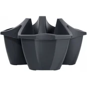 Prosperplast Terasni cvetlični lonec Cascade CROWN velik grafitni 48 cm