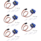Servomotor Micro 9G za RC helikopterje, letala, čolne in robote | Paket 5 kosov