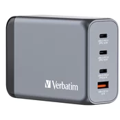 Polnilnik Verbatim GNC-240 GaN, 4-portni, 240W USB A/C (EU/UK/US)
