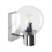 Zidna lampa SFERIO 1xE14/5W/230V, sjajni hrom/prozirno staklo
