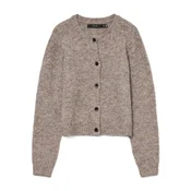 VERO MODA Pletena jopa VMNOVAH pikčasto rjava