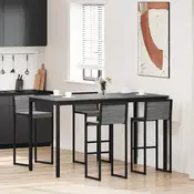 vidaXL Stoječ miza za bar Konstruiran les