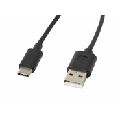 LANBERG USB-C (M) na USB-A (M) 2.0 kabel 1,8 m, crni