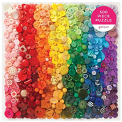 Galison - Puzzle Rainbow Buttons - 500 kosov