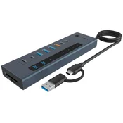 ICYBOX 11-v-1 hub USB-C, PD vmesnik in čitalec kartic IB-HUB1742CR-C2PD