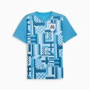 PUMA Olympique De Marseille Pre-Match Short Sleeve Jersey Men, Azure/Ocean Tropic