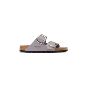 Birkenstock natikači ženski usnjeni Arizona Big Buckle Natural Leather Patent