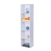 Northix Kockasta knjižna omara z odprtimi predali prostostoječa 76x76x30 cm