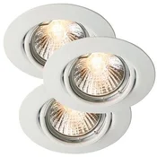 NORDLUX Triton spot svetilo, premer 7.5 cm, 3-DELNI SET, BELA