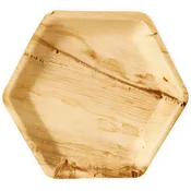 shumee Krožnik iz palmovih listov šesterokotne oblike 23,5 x 3 cm 25 kosov.