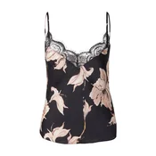 Hunkemöller Majica za spanje kari / marelica / rosé / črna