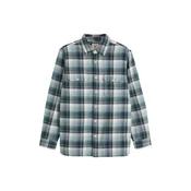 LEVIS  Srajca JACKSONWORKER turkizna/črna/bela