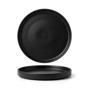 Saturnia Oslo plitki krožnik/28cm/črno matiran/6kos