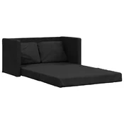Vidaxl Talni raztegljiv kavč 2 v 1 črn 112x174x55 cm blago
