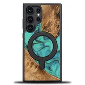 shumee Ovitek Bewood Unique za Samsung Galaxy S25 Ultra - turkizen z MagSafe