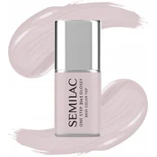 Semilac One Step 3v1 sijajni hibridni lak za nohte, št. 610 Barely Pink 7 ml