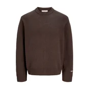 JACK & JONES Pulover JORNorrebro temno rjava