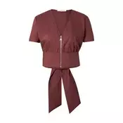 Patrizia Pepe Bluza 2C1672/A9B9-B887 Temno rjava Regular Fit