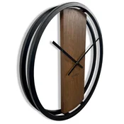 Flexistyle Lesena stenska ura LOFT OVAL rjava 50 cm